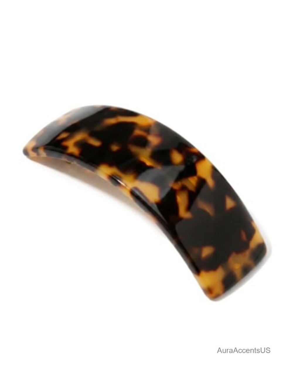 Large French Hair Barrette for Thick Hair Acetate Metal Clasp